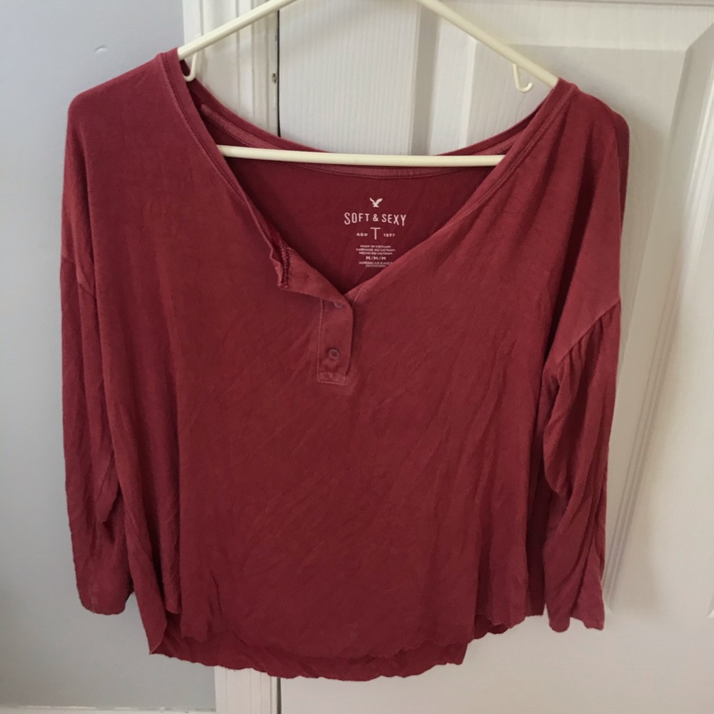 American Eagle short, quarter sleeve top